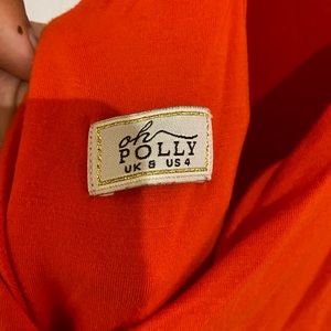 Oh Polly Orange Low Back Dress